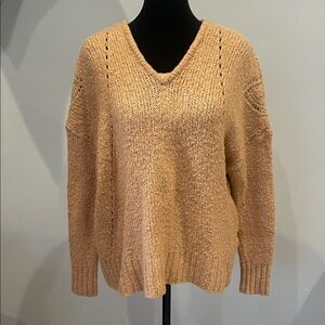 Cozy Tan oversized  Knit Sweater American eagle medium hooded